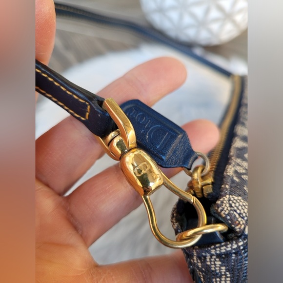 DIOR Monogram Mini Saddle Pochette Navy - Picture 3 of 16